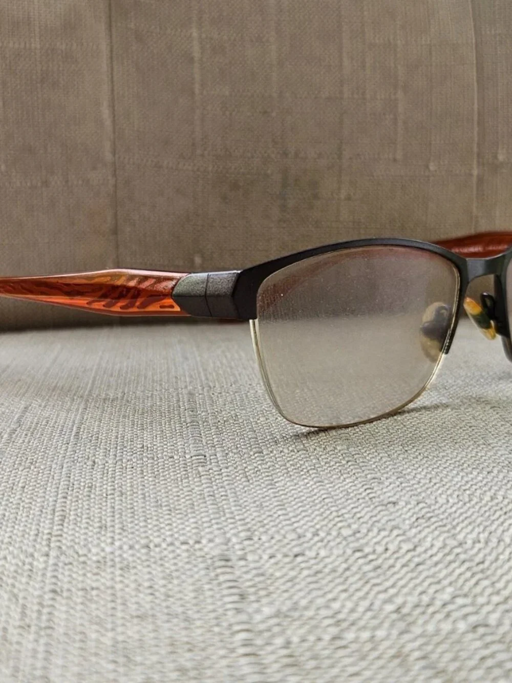 M Morel France Eyeglasses Frame Orange/Brown Tone Eyewear KAOLI 7493K Glasses